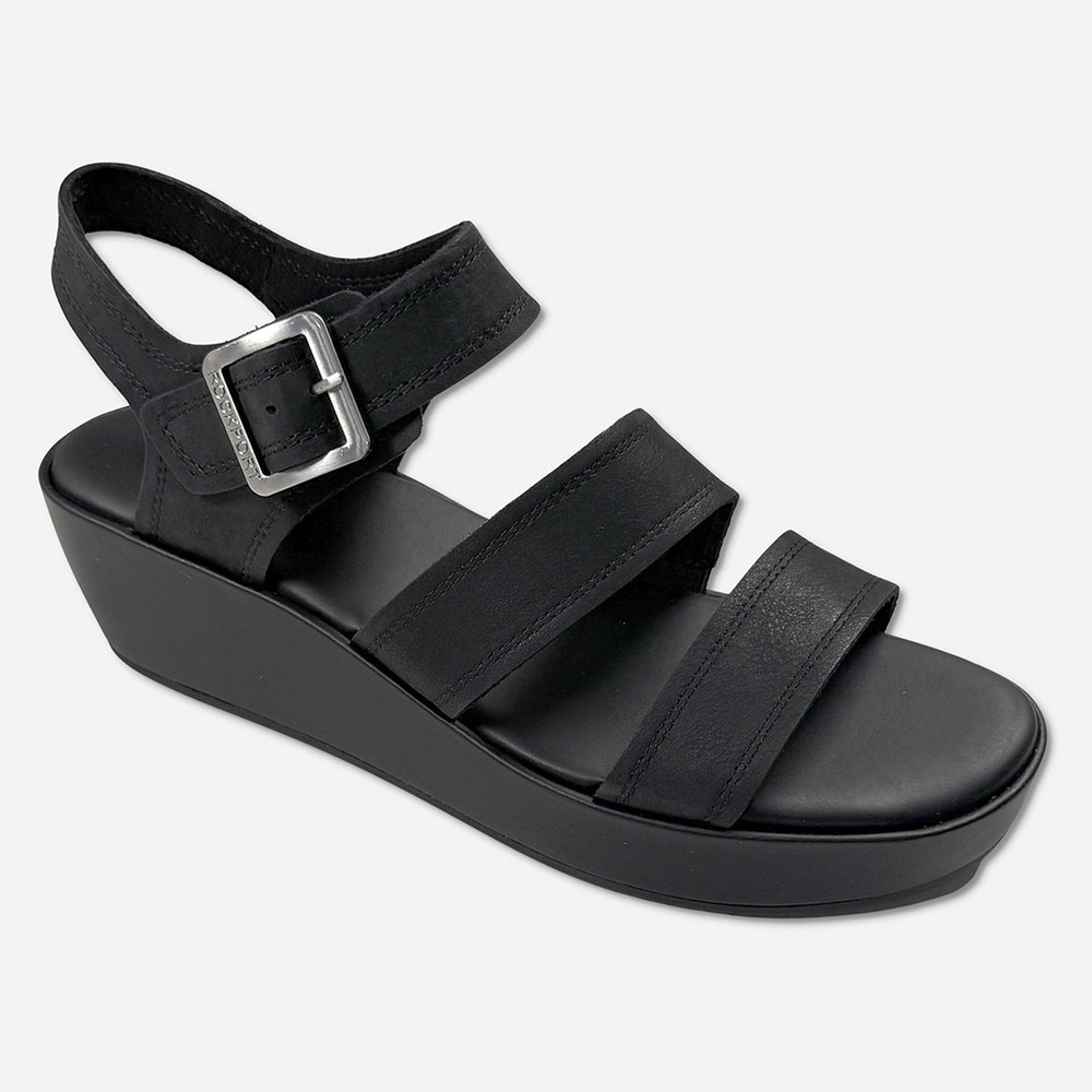 Rockport Anala Wedge Sandals - NEW Womens Size 9 Black - #49931-OF